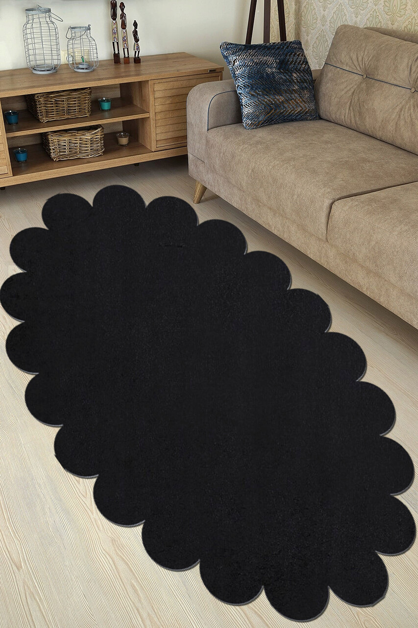 Covor, Ellipse Daisy, 120x180 cm, Negru - imagine 4